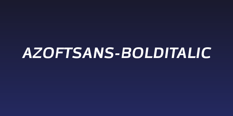 AzoftSans-BoldItalic Social Header