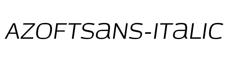AzoftSans-Italic Font