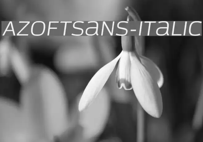 AzoftSans-Italic examples