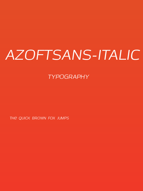 AzoftSans-Italic Poster