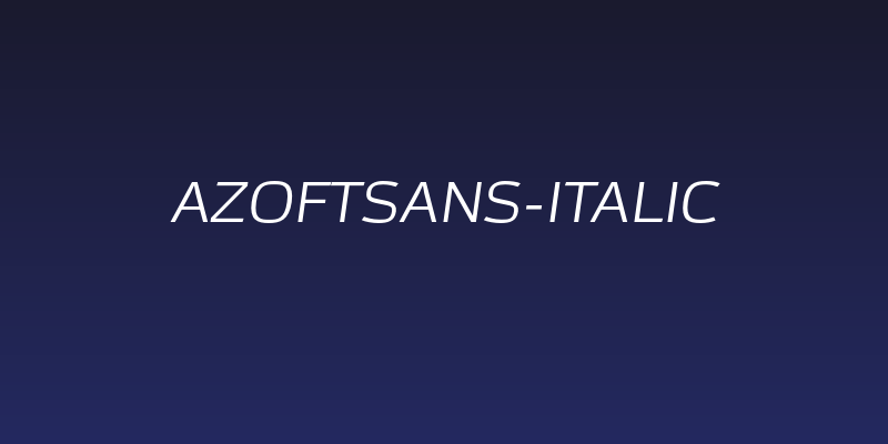 AzoftSans-Italic Social Header