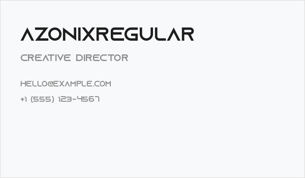 AzonixRegular Business Card