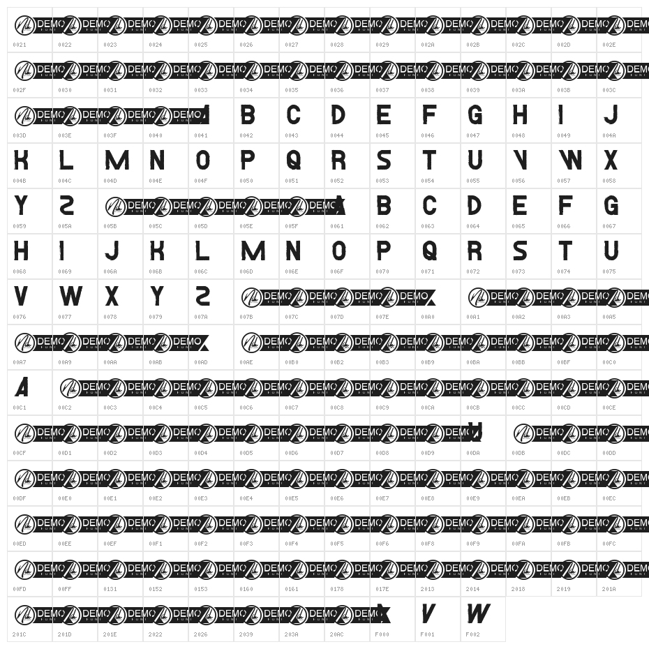 Azria Demo Character Map