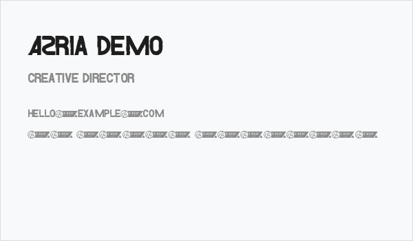 Azria Demo Business Card