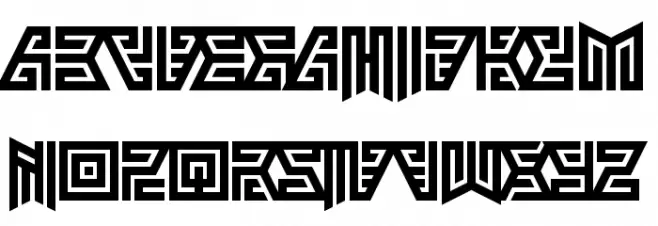 Aztechno フォント 大文字