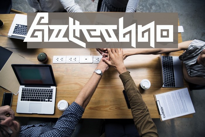 Aztechno Font examples
