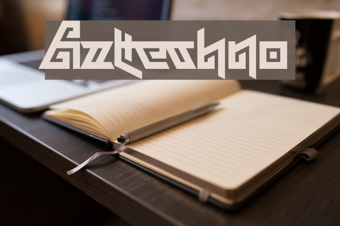 Aztechno Font examples