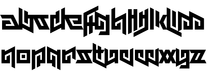 Aztechno Font LOWERCASE