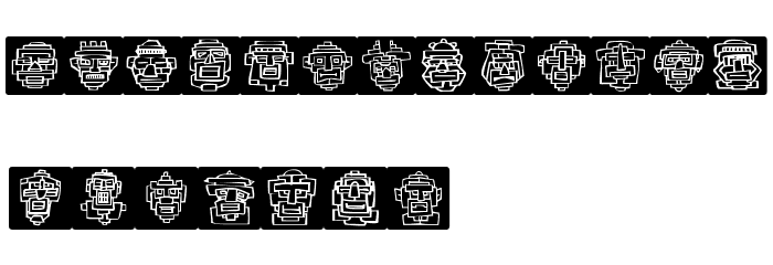 Aztecish Font LOWERCASE