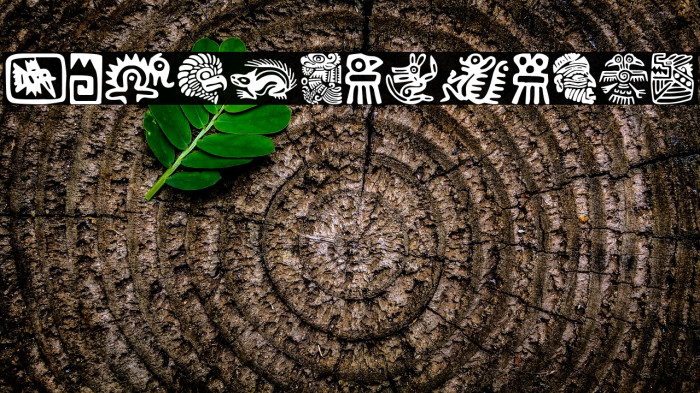 Aztecs Icons Font examples