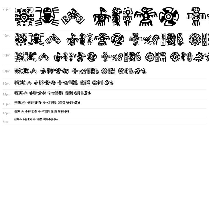 Aztecs Icons Waterfall