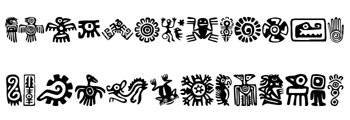 Aztecs Icons Font LOWERCASE