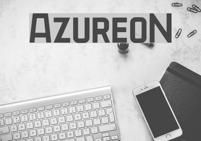 AzureoN Font examples