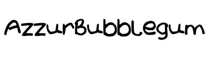 AzzurBubblegum Font