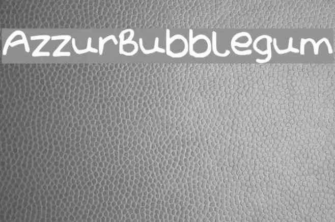 AzzurBubblegum Font examples