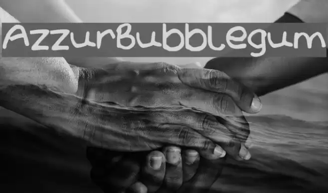 AzzurBubblegum Font examples