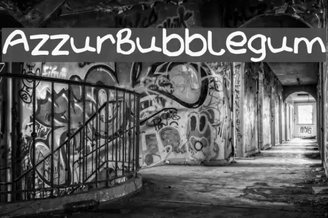 AzzurBubblegum Font examples