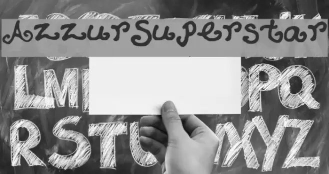 AzzurSuperstar Font examples