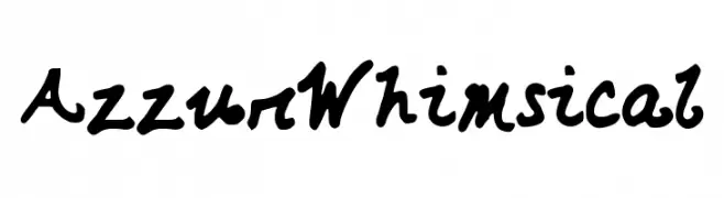 AzzurWhimsical  नि: शुल्क फ़ॉन्ट्स डाउनलोड