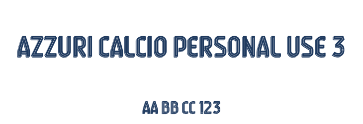 Azzuri Calcio Personal Use 3 Font Preview