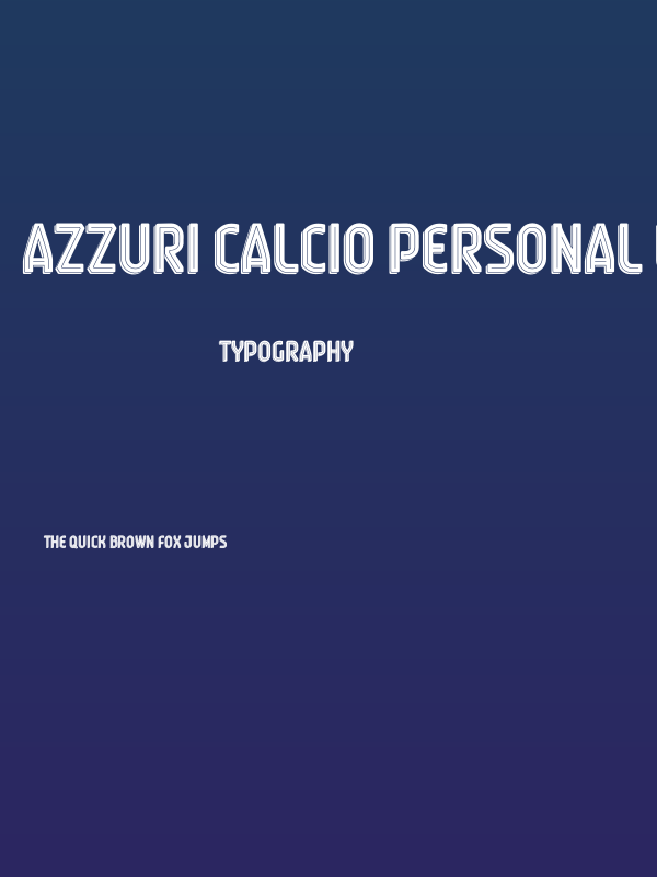 Azzuri Calcio Personal Use 3 Poster