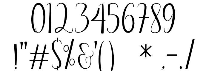 azelia free Font OTHER CHARS