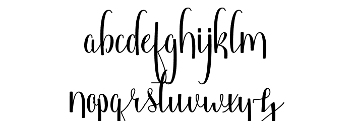 azelia free Font LOWERCASE