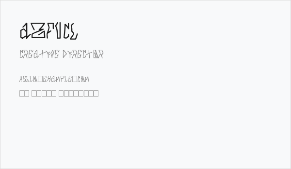 azfucl Business Card