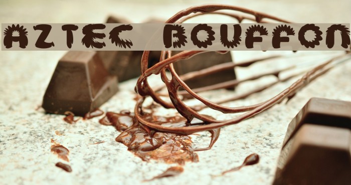 aztec bouffon Font examples