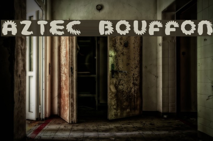 aztec bouffon Font examples