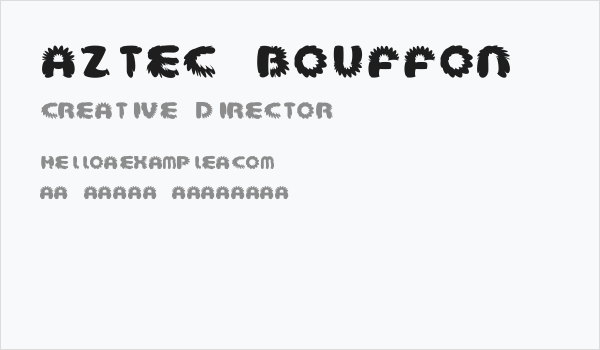 aztec bouffon Business Card