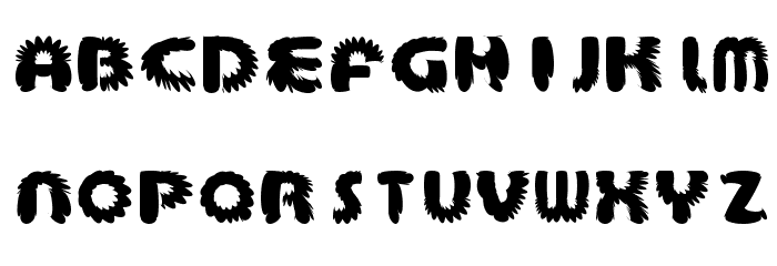 aztec bouffon Font LOWERCASE