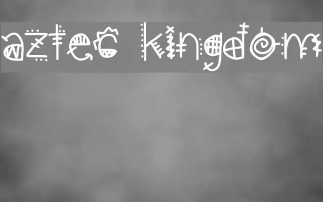 aztec kingdom Font examples