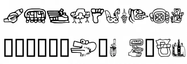 aztec Font OTHER CHARS