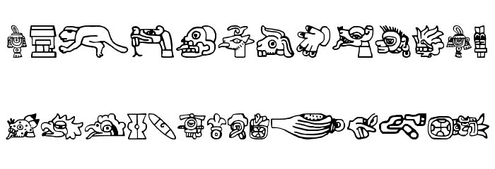 aztec Font LOWERCASE