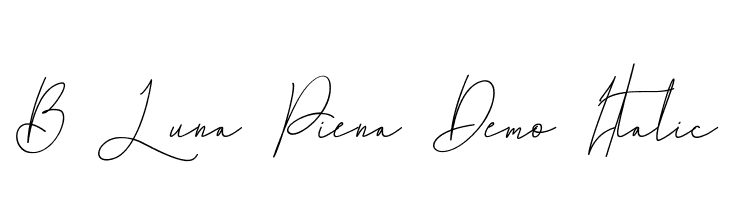 B Luna Piena Demo Italic Fonte