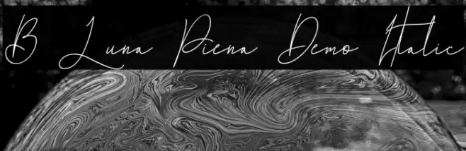 B Luna Piena Demo Italic Fonte examples