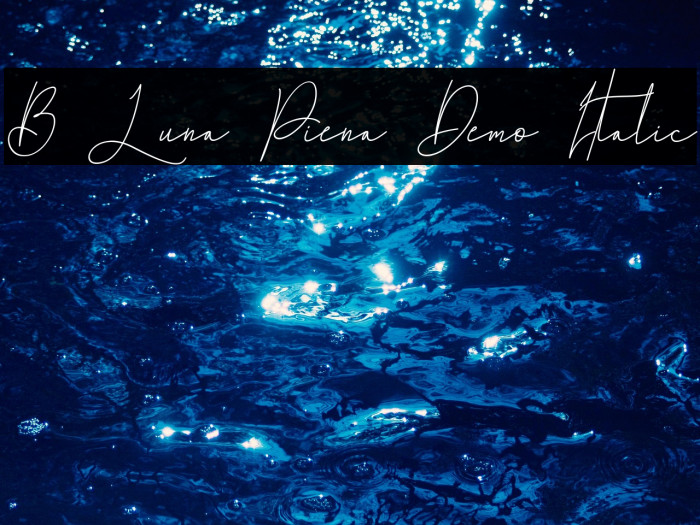 B Luna Piena Demo Italic Example 2