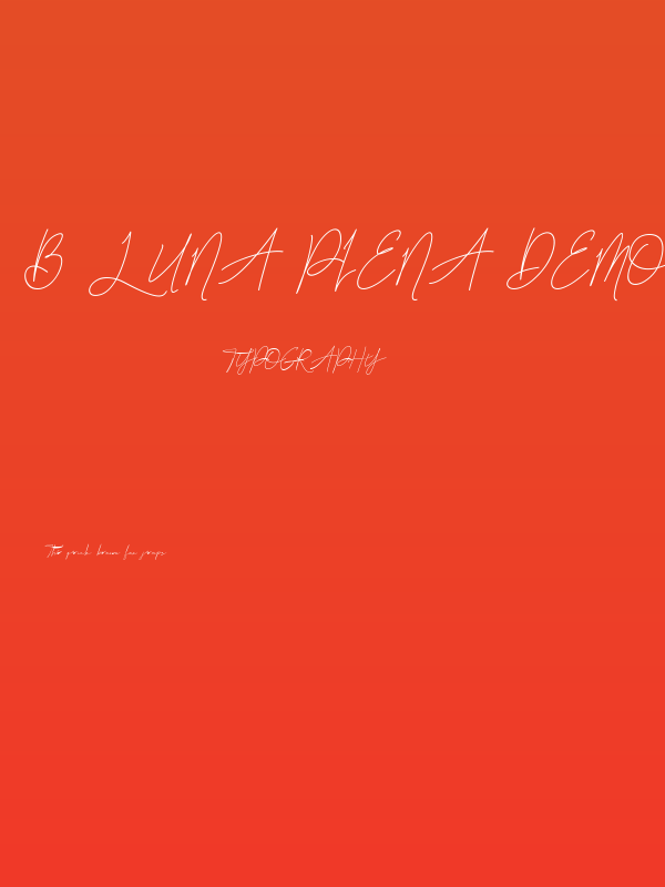B Luna Piena Demo Italic Poster