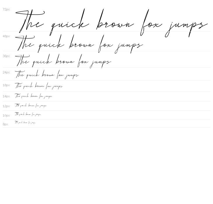 B Luna Piena Demo Italic Waterfall