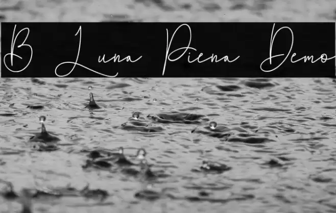 B Luna Piena Demo Font examples