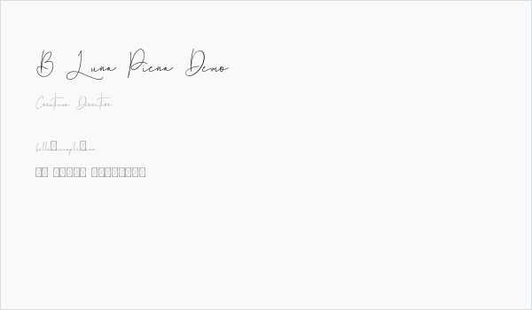 B Luna Piena Demo Business Card