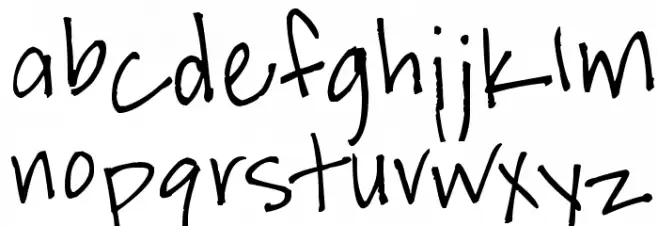 B-McE Schriftart Kleinbuchstaben
