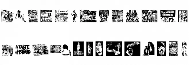 B Movie Dings 字体 大写