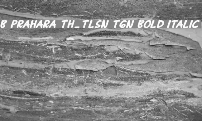 B Prahara TH_Tlsn Tgn Bold Italic Font examples