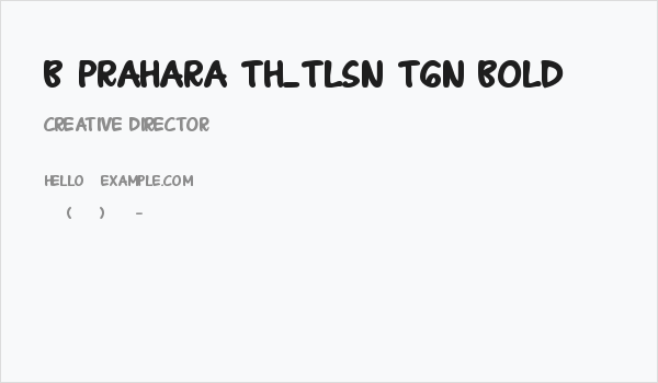 B Prahara TH_Tlsn Tgn Bold Business Card