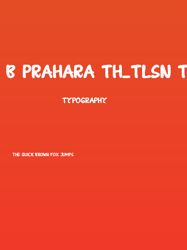 B Prahara TH_Tlsn Tgn Bold Poster