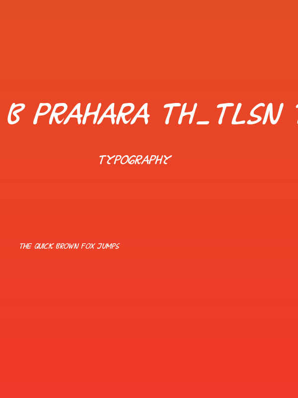 B Prahara TH_Tlsn Tgn Italic Poster
