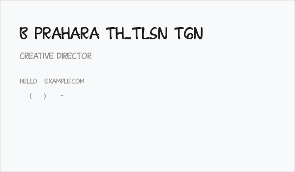 B Prahara TH_Tlsn Tgn Business Card