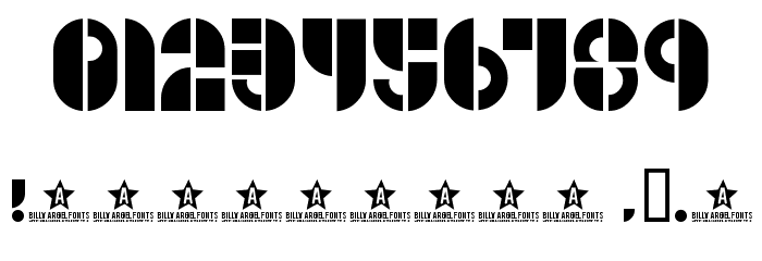 B SIDE BLOCK Font OTHER CHARS